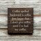 Rustic Coffee Wall Sign Solid Knotty Pine “Eeffoc” Funny Wood Decor